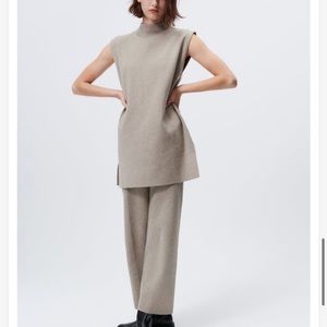 Zara Knit Tunic Top with Slit